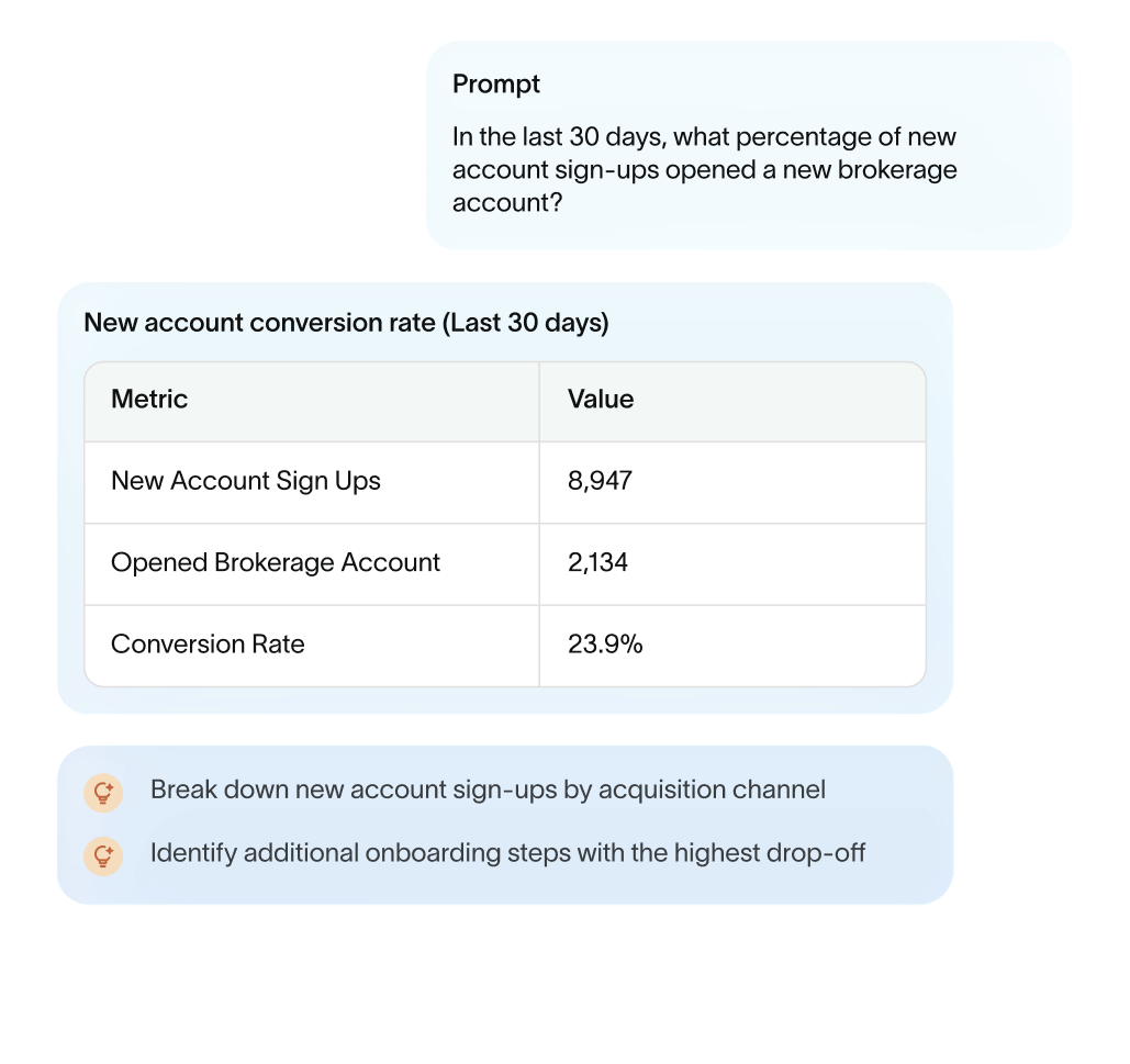 Ask any customer data question