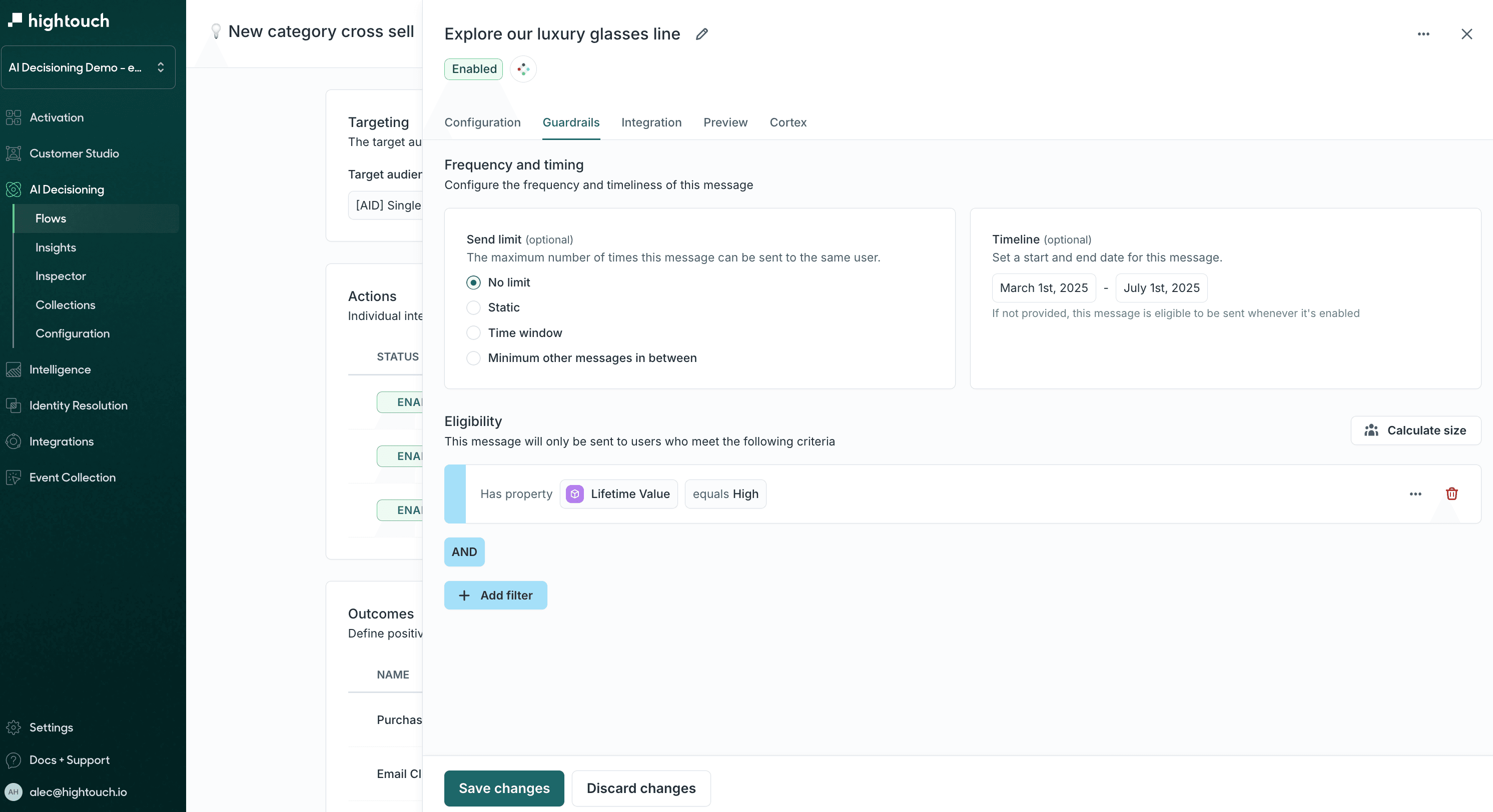 Set guardrails to guide the AI agent