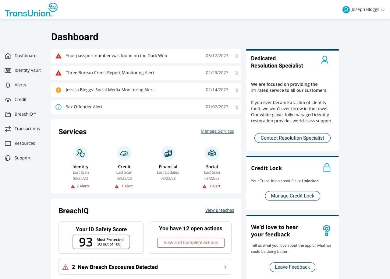 TransUnion Dashboard