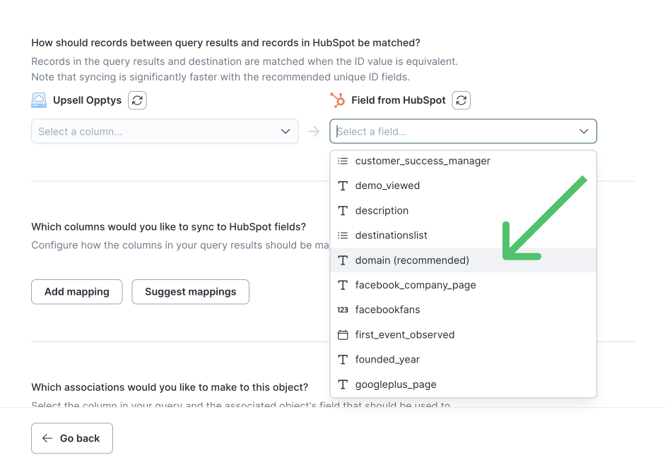 Record matching in the Hightouch UI