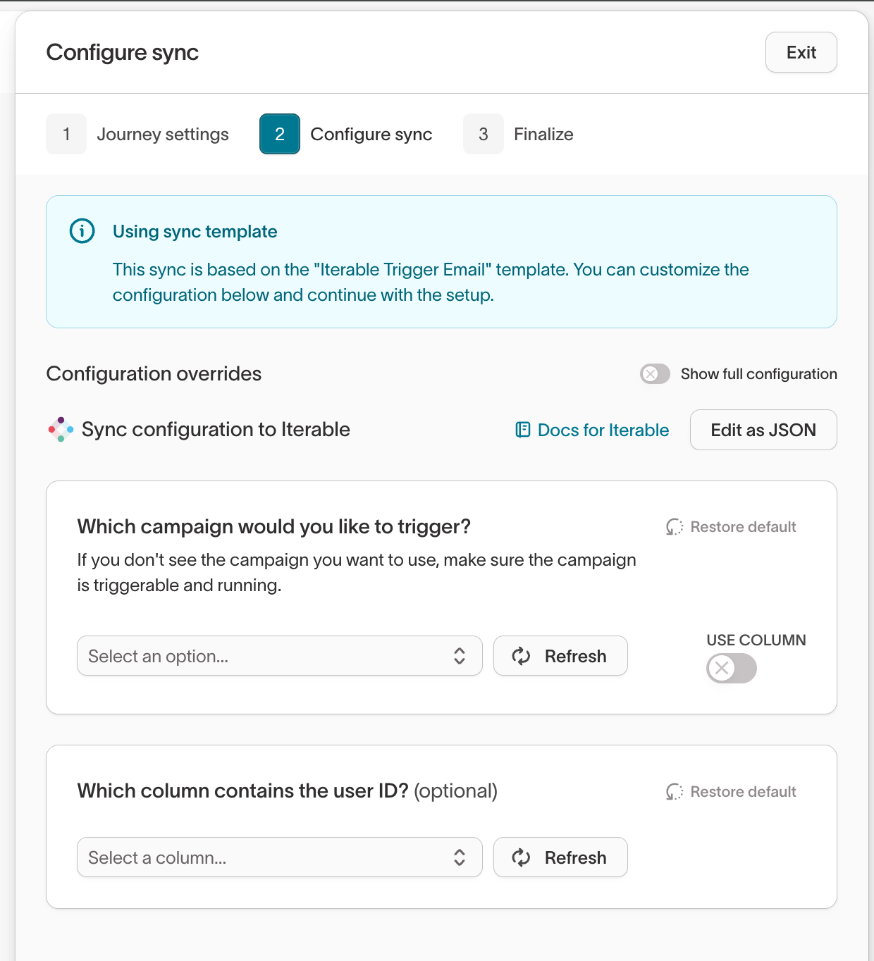 Configure additional sync fields