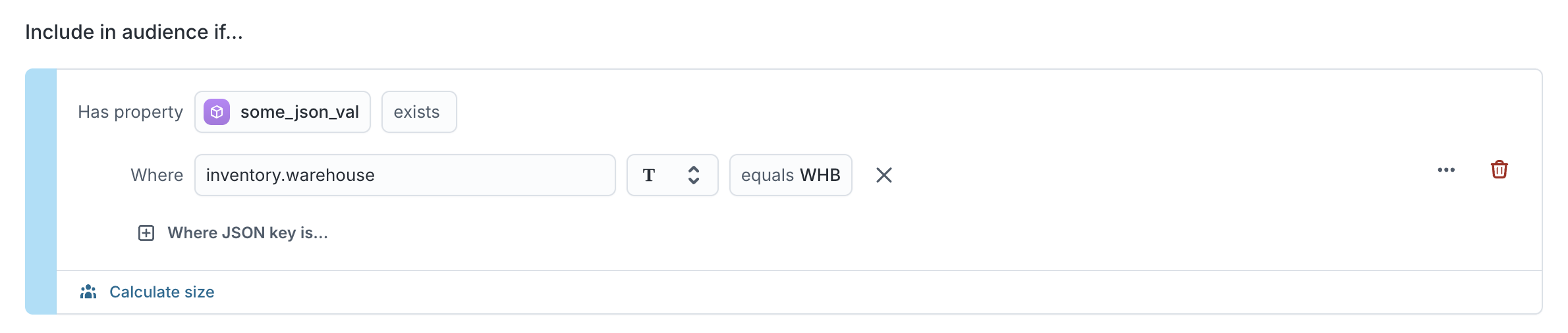 User property filter