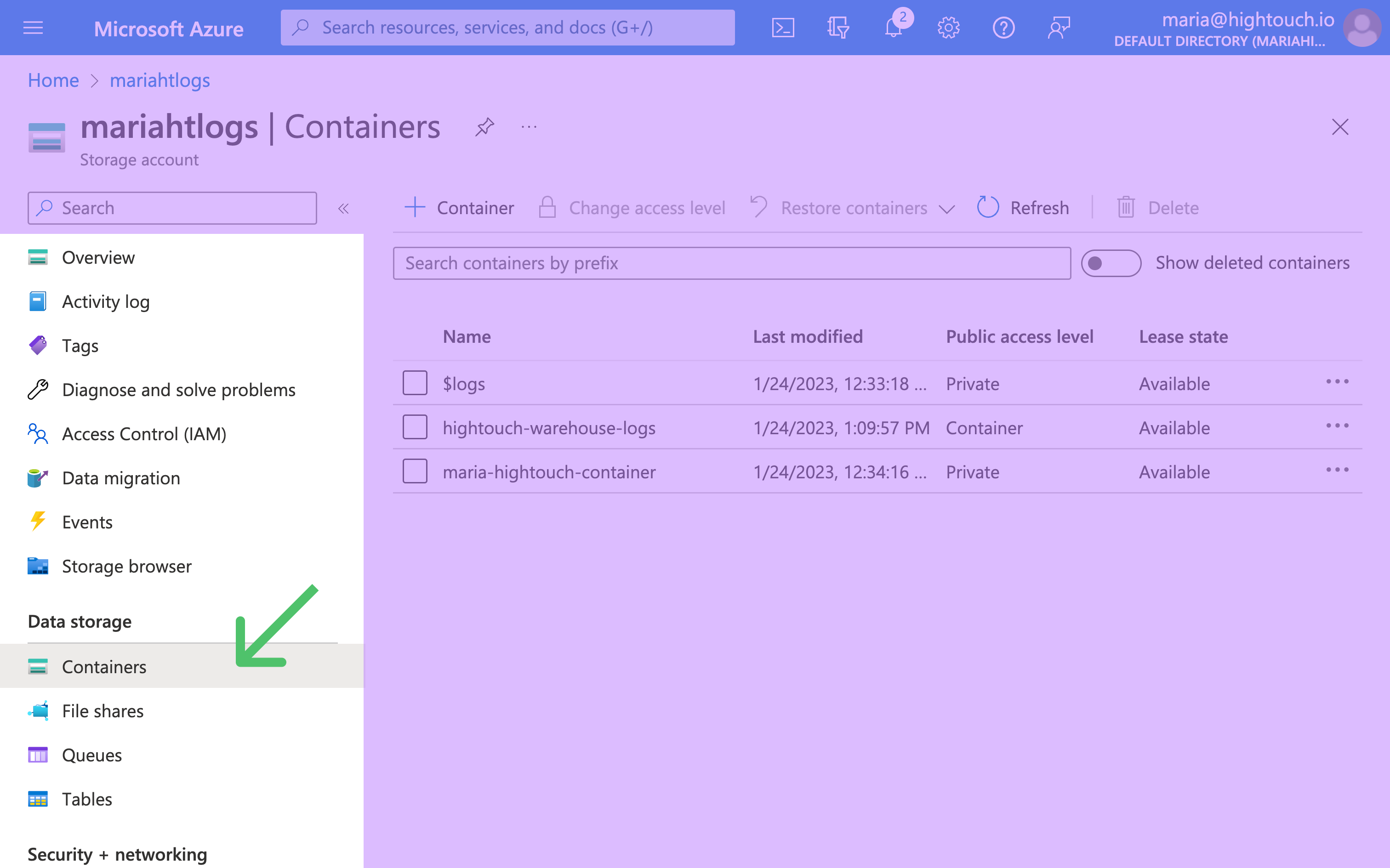 Azure Portal screenshot