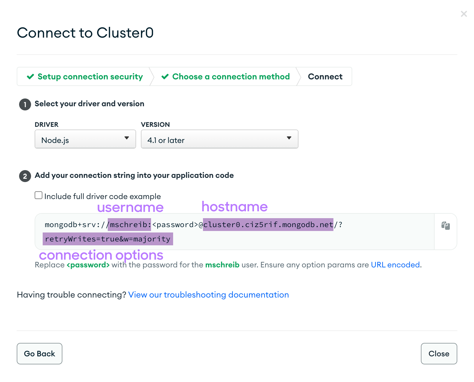 MongoDB Connect URL